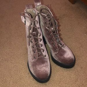 brown high heel booties